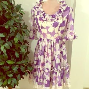 🎃3/$25 1940s floral print dress